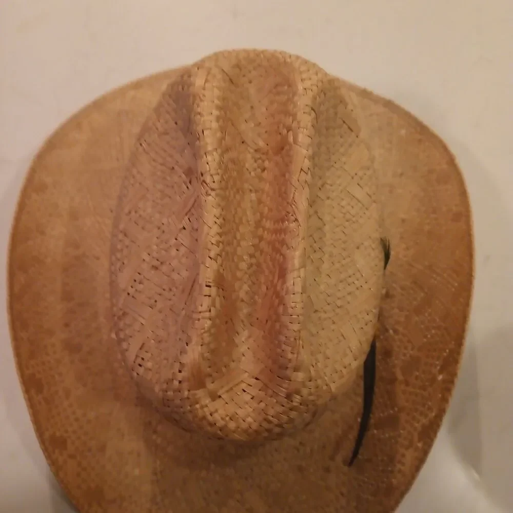 Vintage John B Stetson Company Kachina Model Cowboy Western Straw Hat Size 7